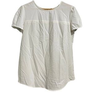 STILE BENETTON White Short Sleeve Blouse Large